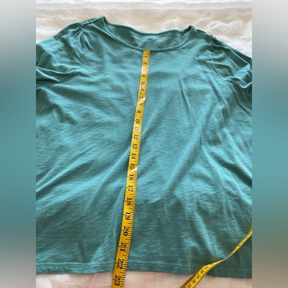 Soft Surroundings Teal 2X 3/4 Sleeve Womens Top - Picture 8 of 12